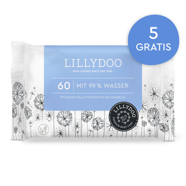 5x Feuchttücher mit 99 % Wasser